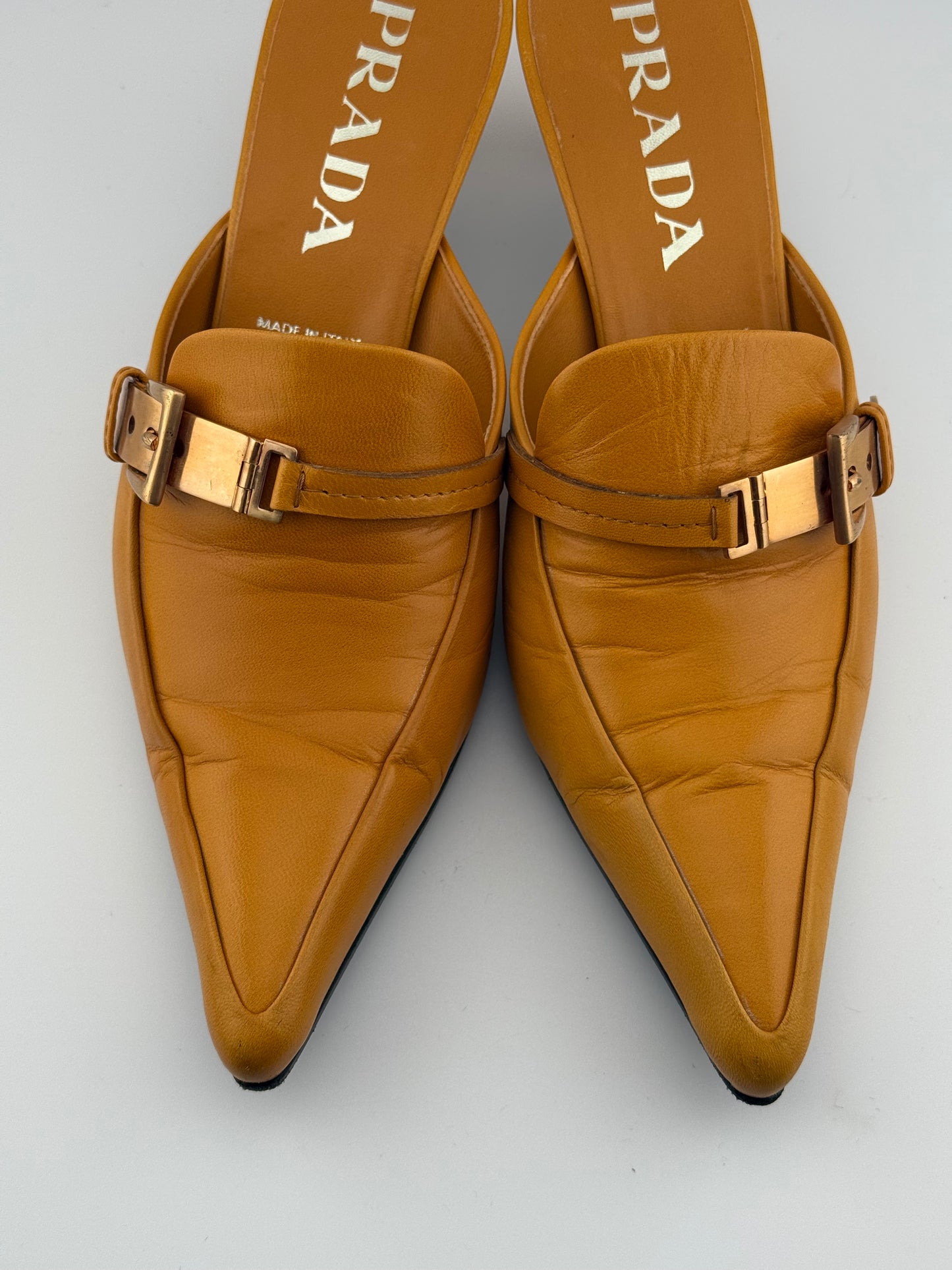 Prada Mules with Kitten Heel (EUR 36)