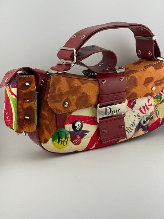2003 Dior Limited Edition Street Chic Columbus Victim Shoulder Bag - Multi