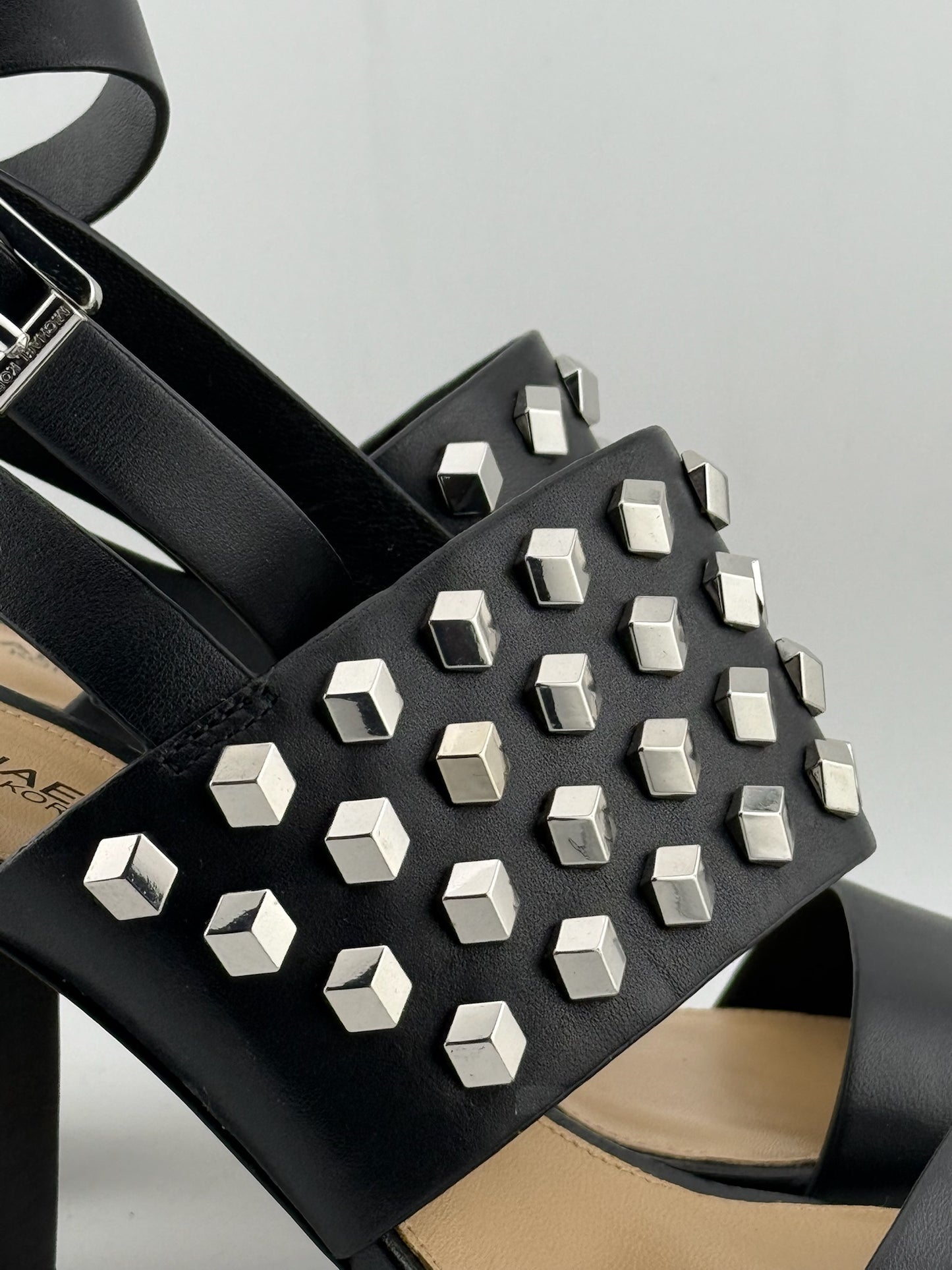 Michael Kors Sandals with Cubic Statement Studs - Black (EUR 37)