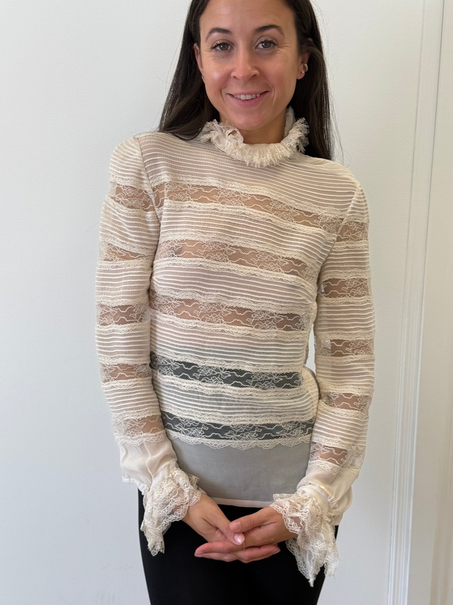 Isabel Marant Lace Blouse - Cream (Size 34)