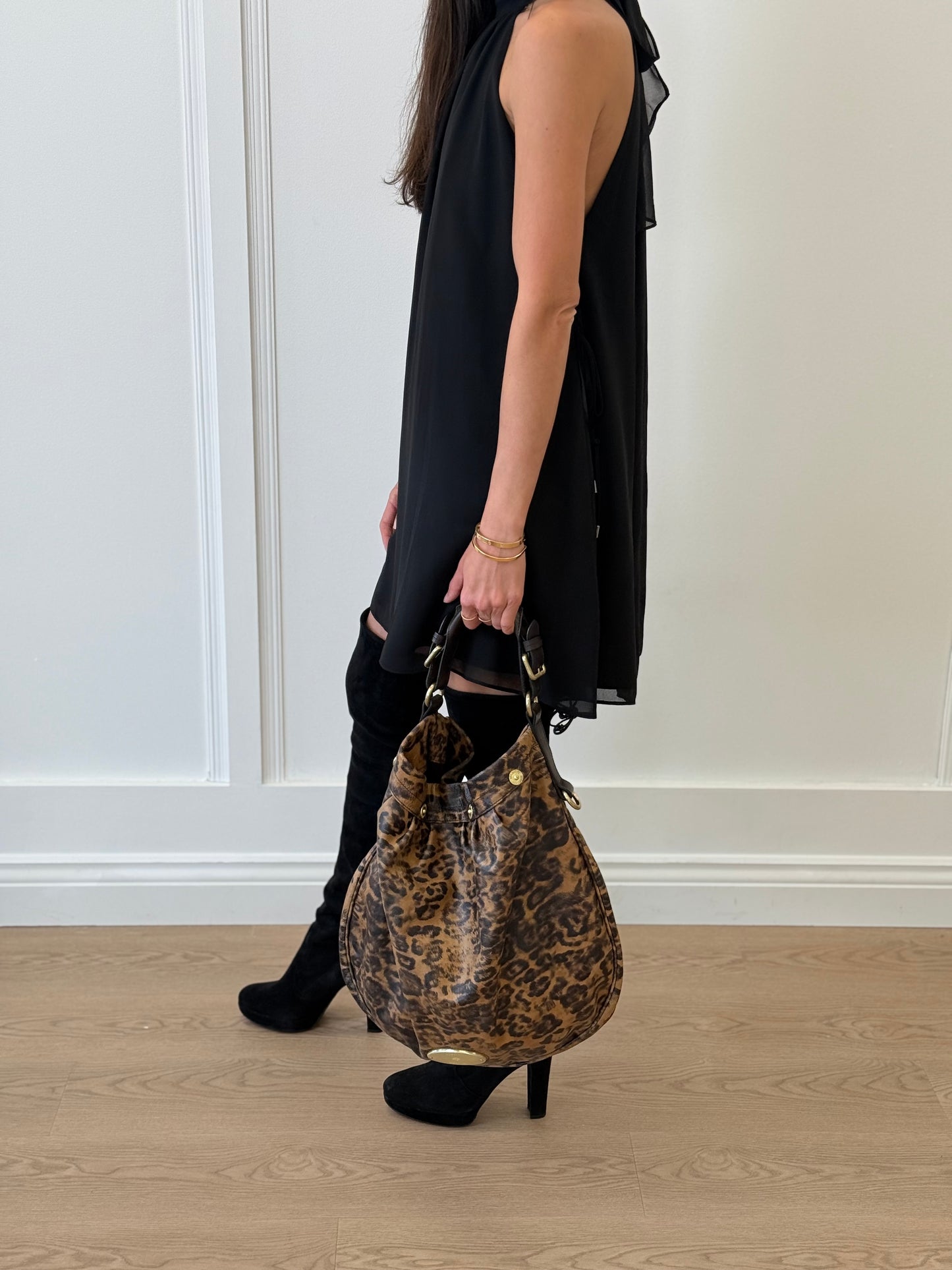 Mulberry Leopard Print Mitzy Hobo Bag
