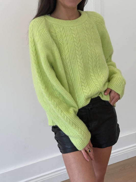 Maison & Montagut Bobby Cashmere Jumper - Neon Green (Medium)