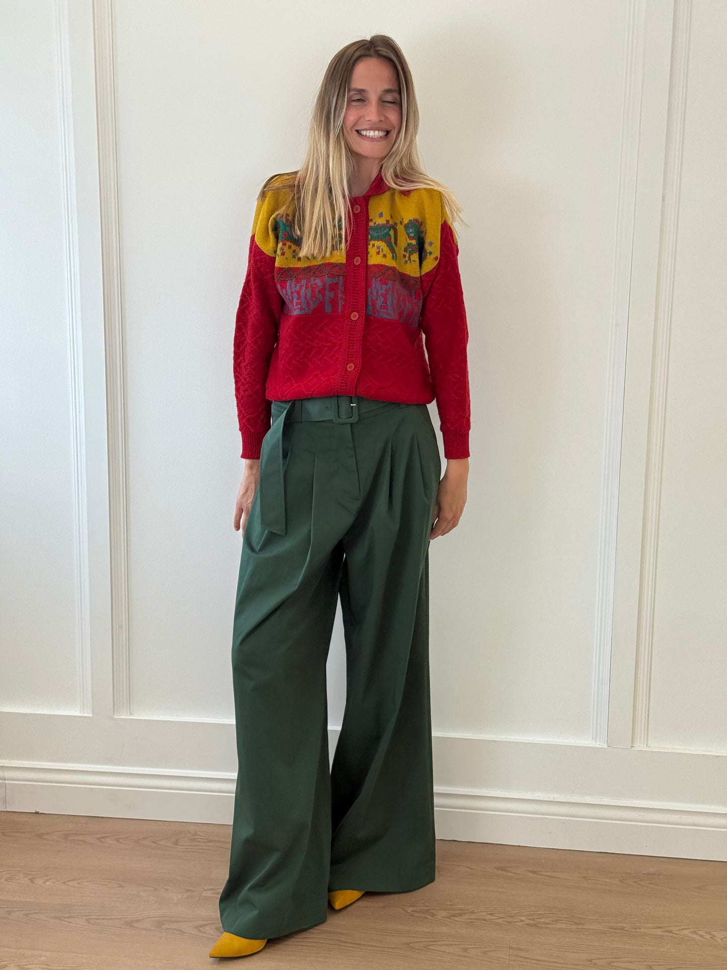 Veronica Beard Green Suit Trousers with Belt (6 UK S)