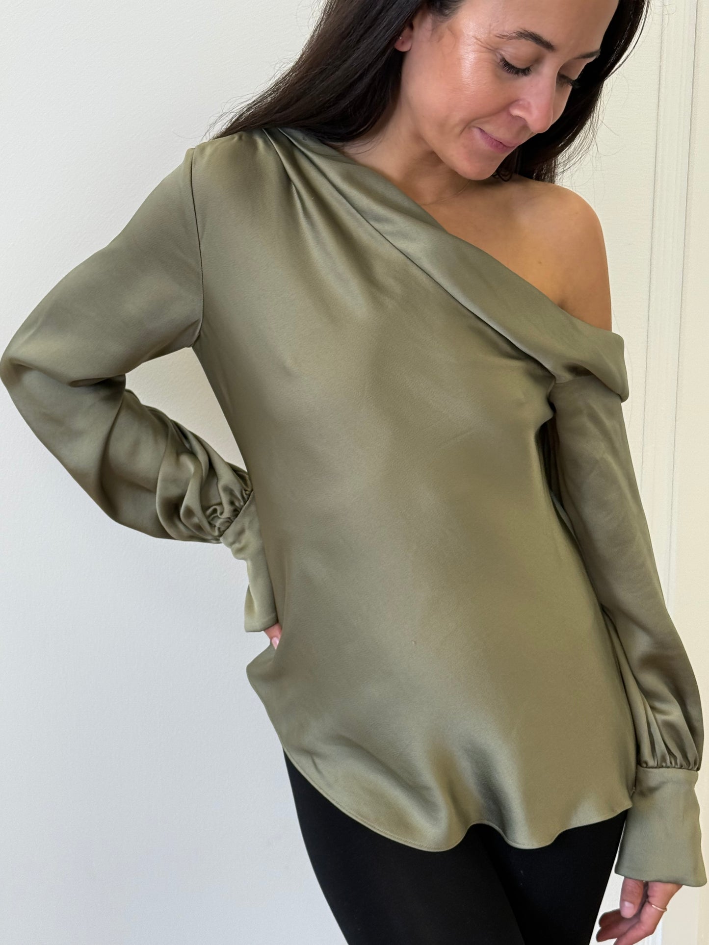 Jonathan Simkhai Alice Blouse - Green (Size XS)