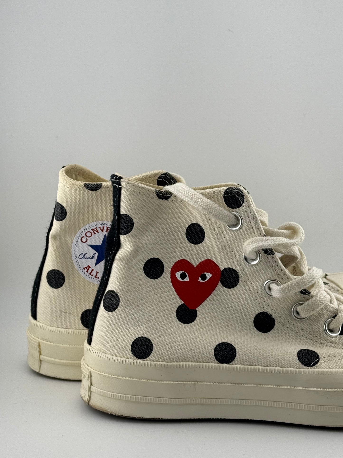 Comme des Garçons X Converse High Top - Polka Dot (UK 6)