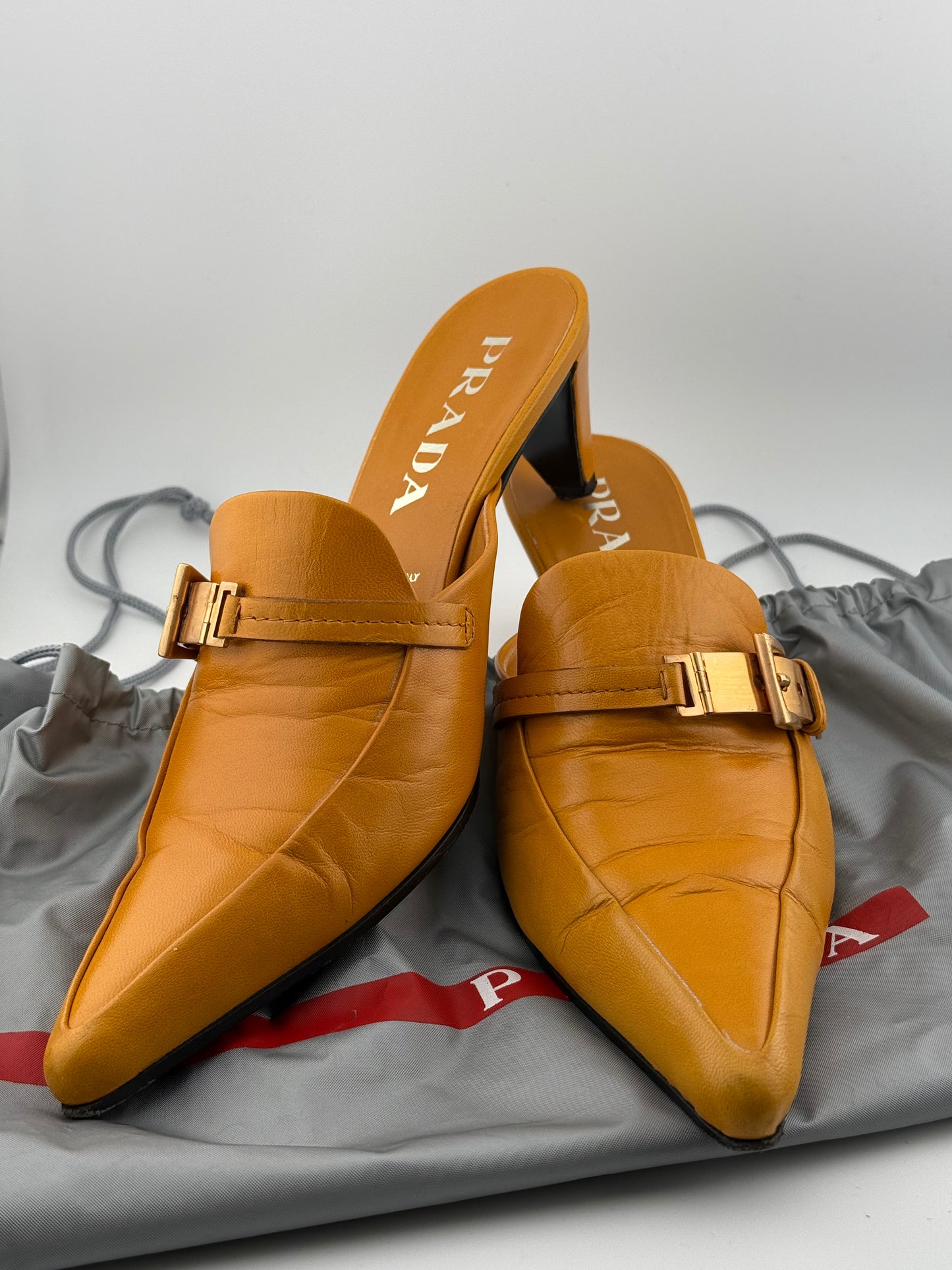 Prada Mules with Kitten Heel (EUR 36)