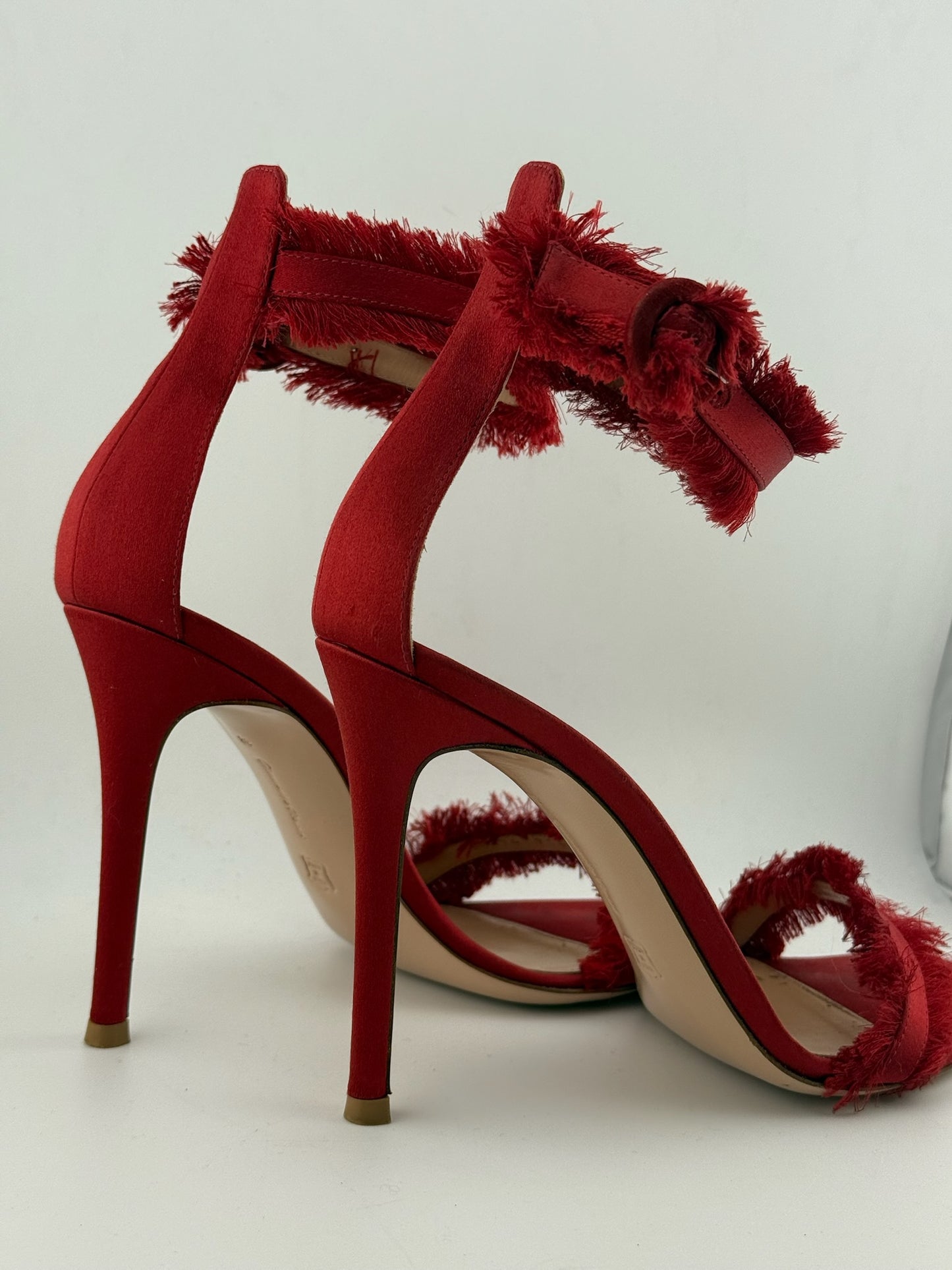 Gianvito Rossi Red Lola Sandals - Red (Size 38)