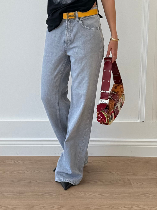 Massimo Dutti Grey Relaxed Straight Leg Jeans - Grey (US 6 / UK 10)