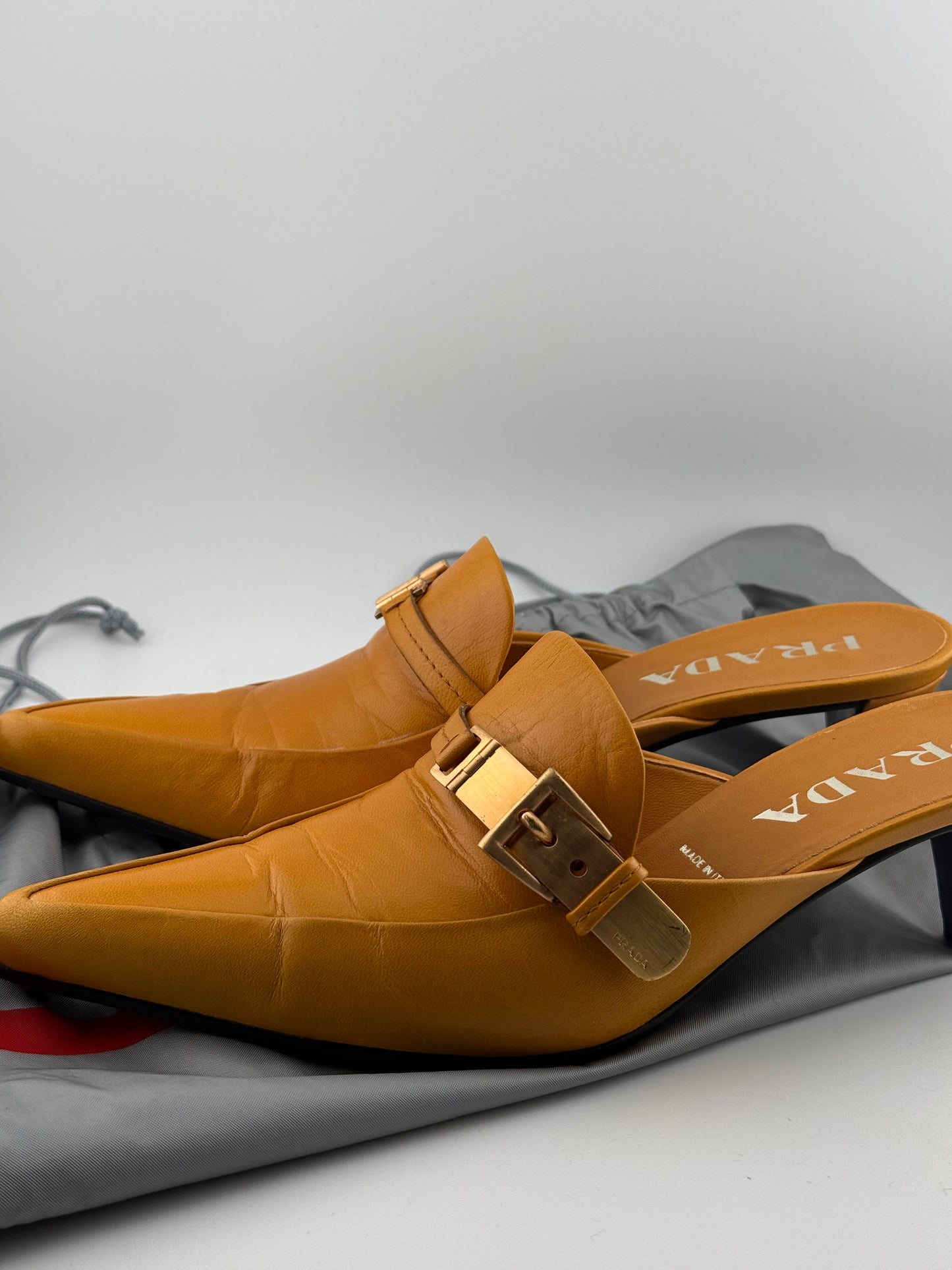 Prada Mules with Kitten Heel (EUR 36)