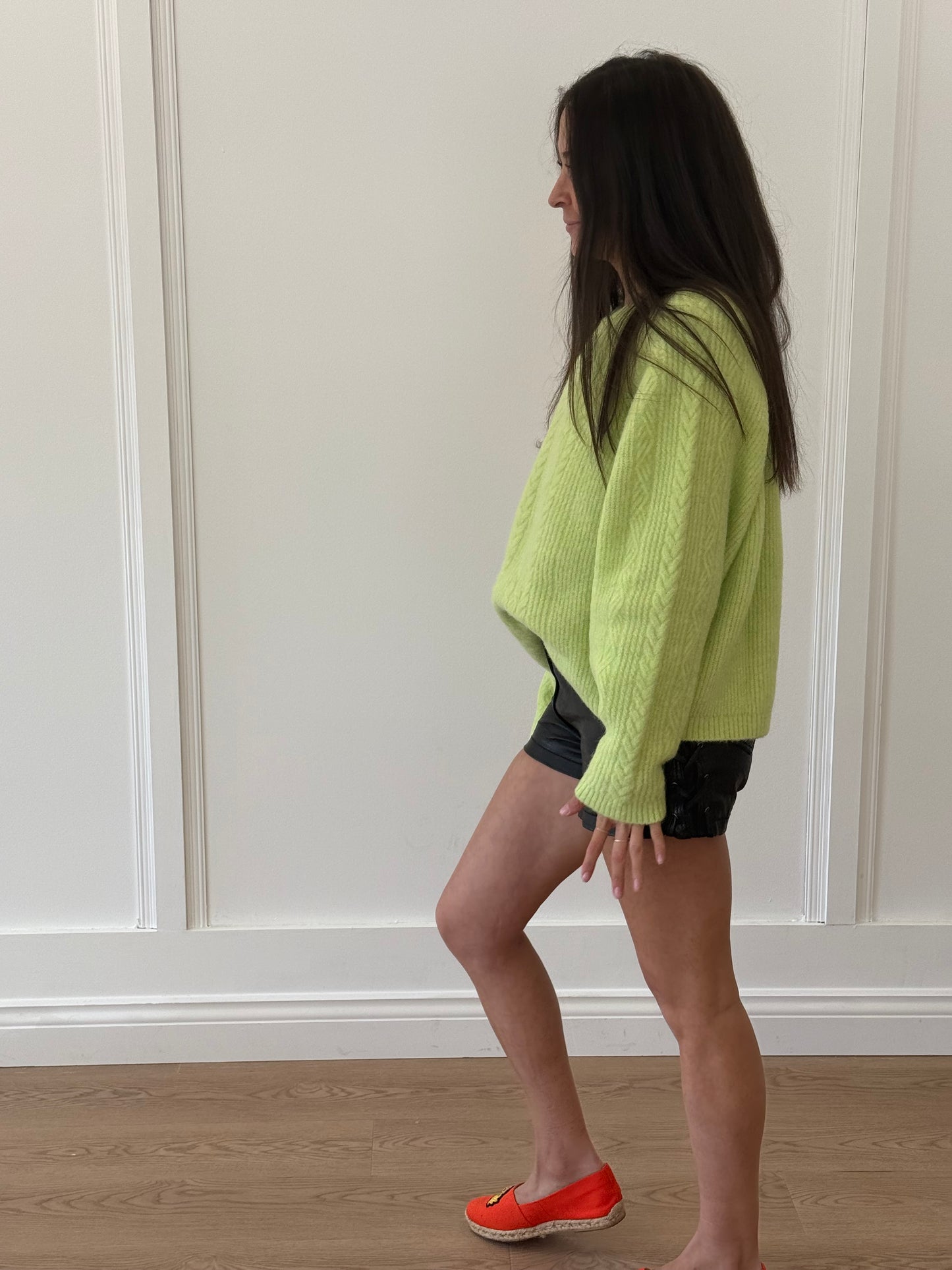 Maison & Montagut Bobby Cashmere Jumper - Neon Green (Medium)