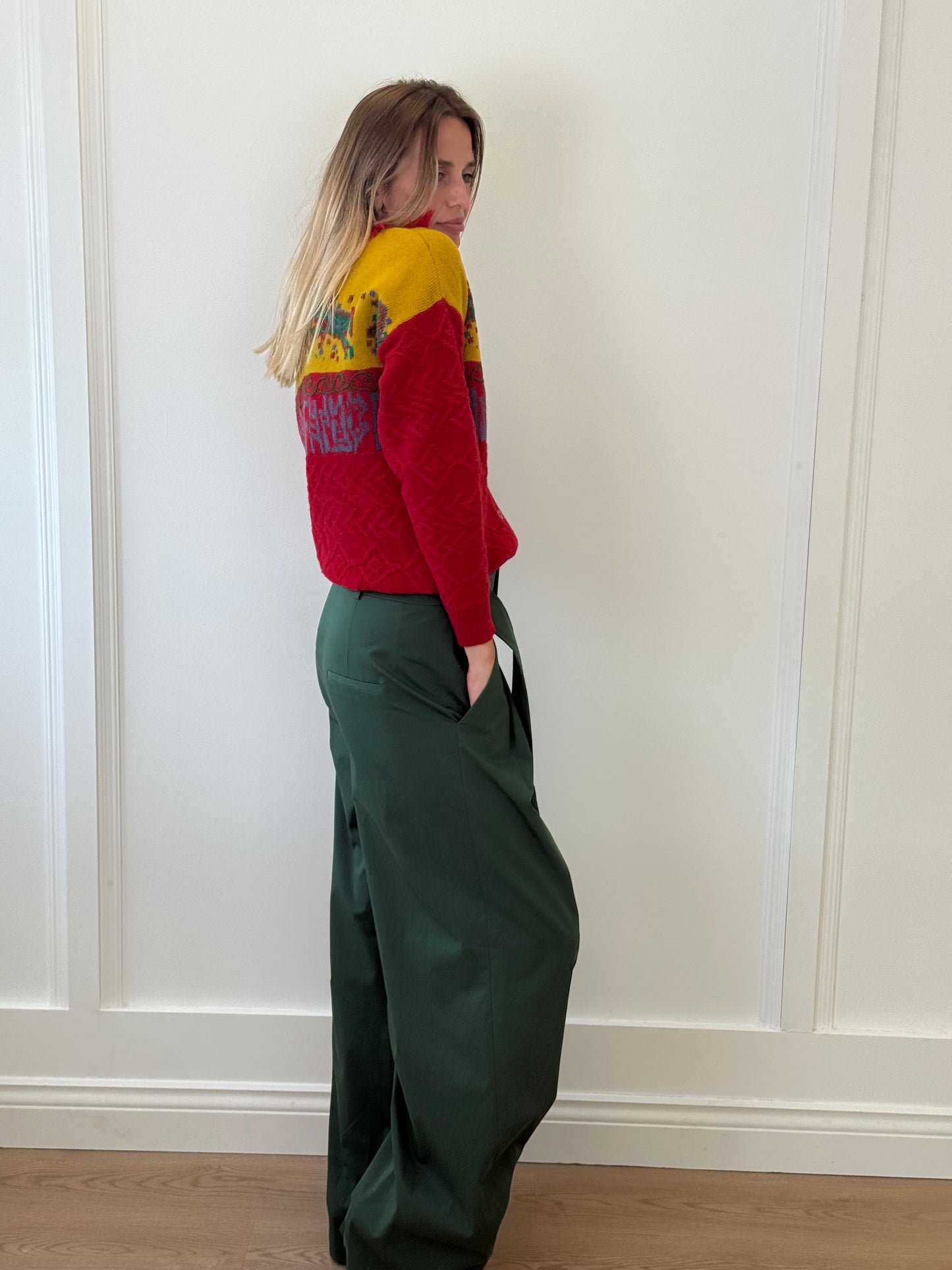 Veronica Beard Green Suit Trousers with Belt (6 UK S)