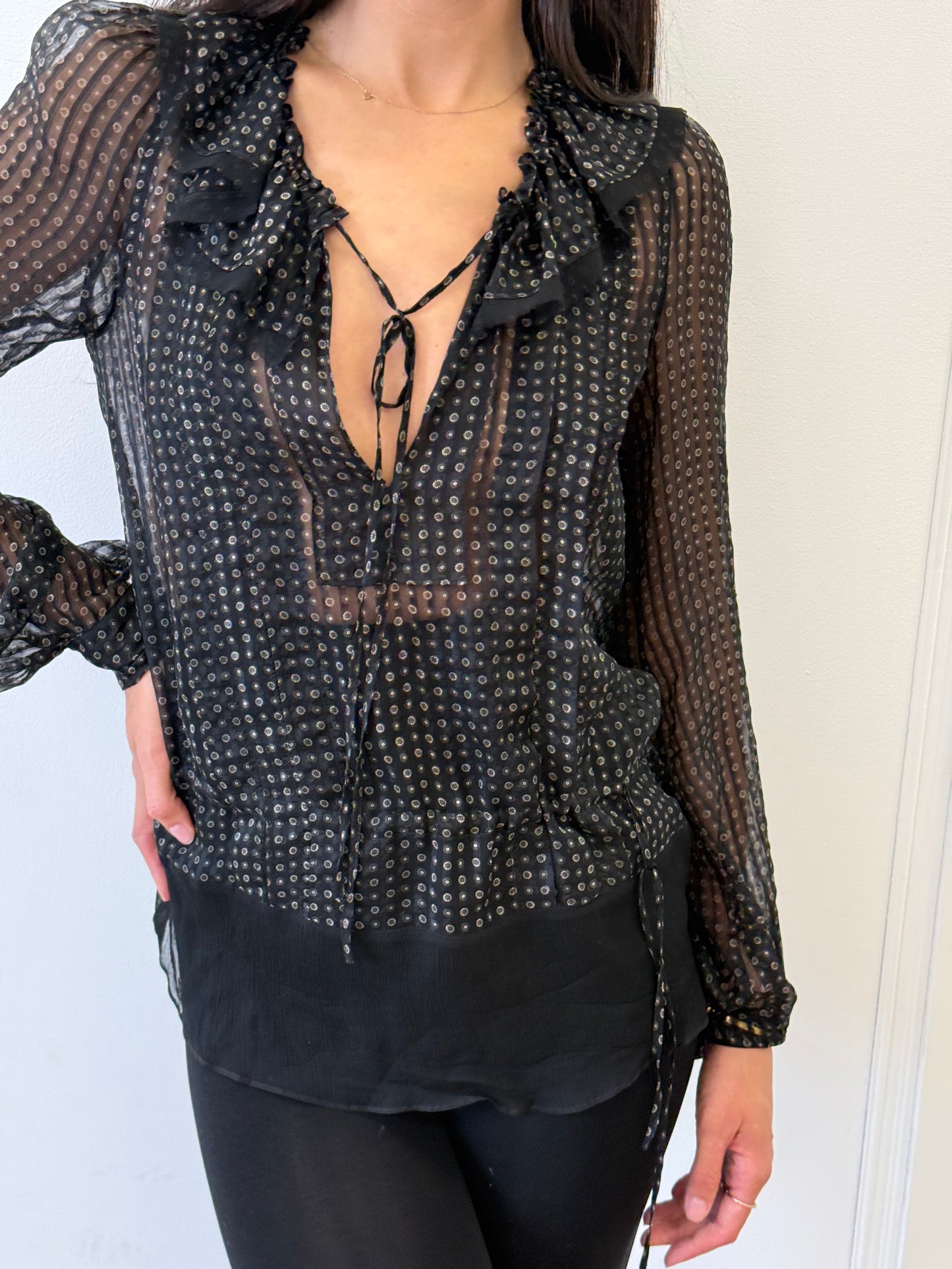 Chloé Blouse - Black (Size 36)