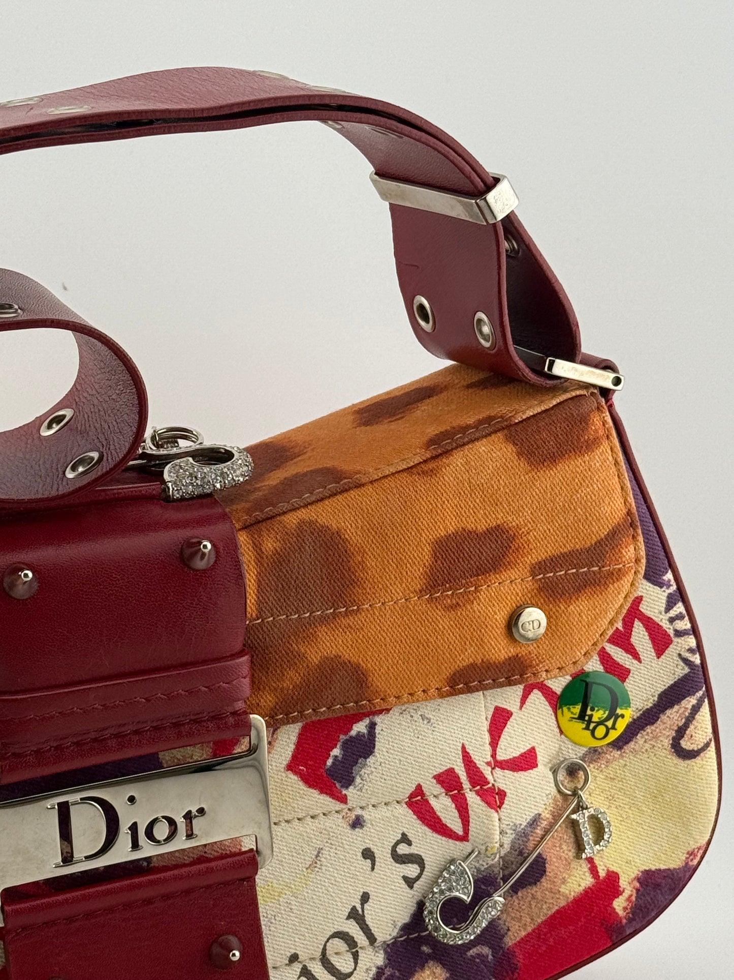 2003 Dior Limited Edition Street Chic Columbus Victim Shoulder Bag - Multi