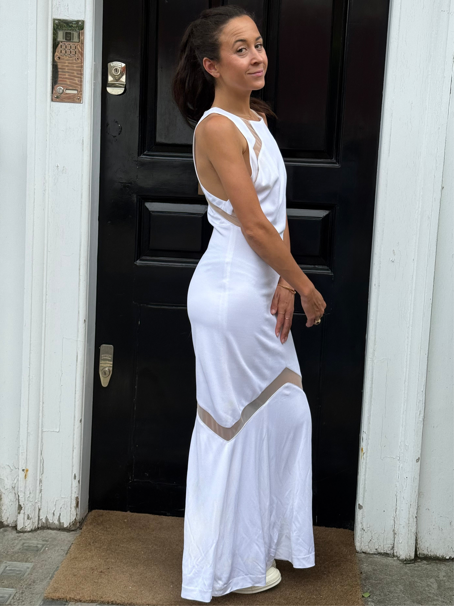 Galvan Gown w Sheer Cut Out & Fish Tail (FR38/UK10/US6)