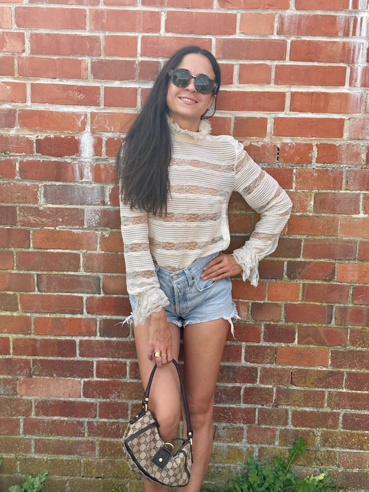 Isabel Marant Lace Blouse - Cream (Size 34)