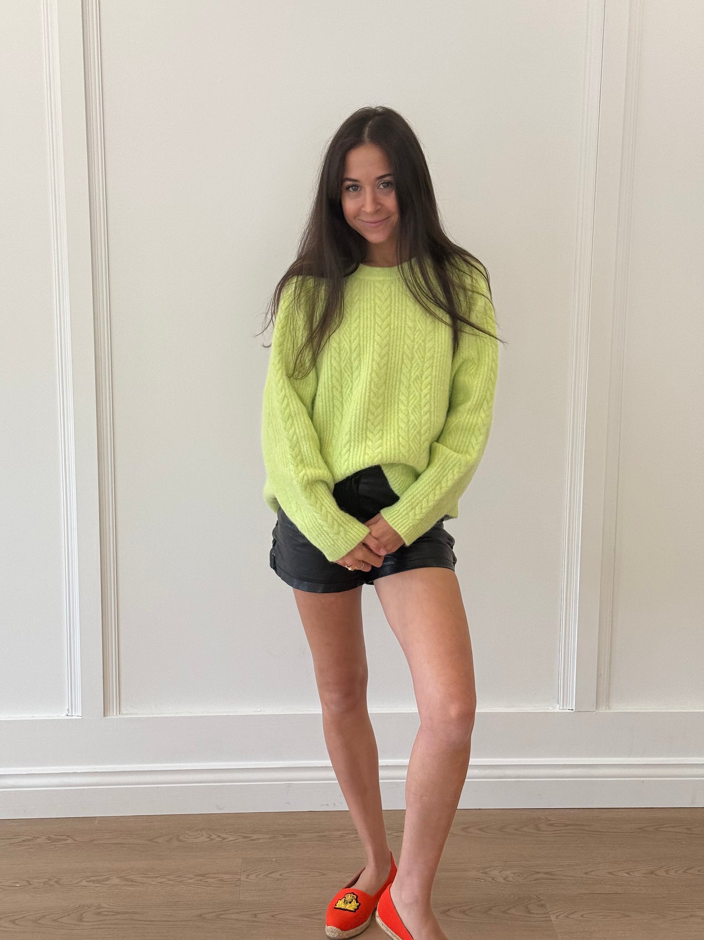 Maison & Montagut Bobby Cashmere Jumper - Neon Green (Medium)