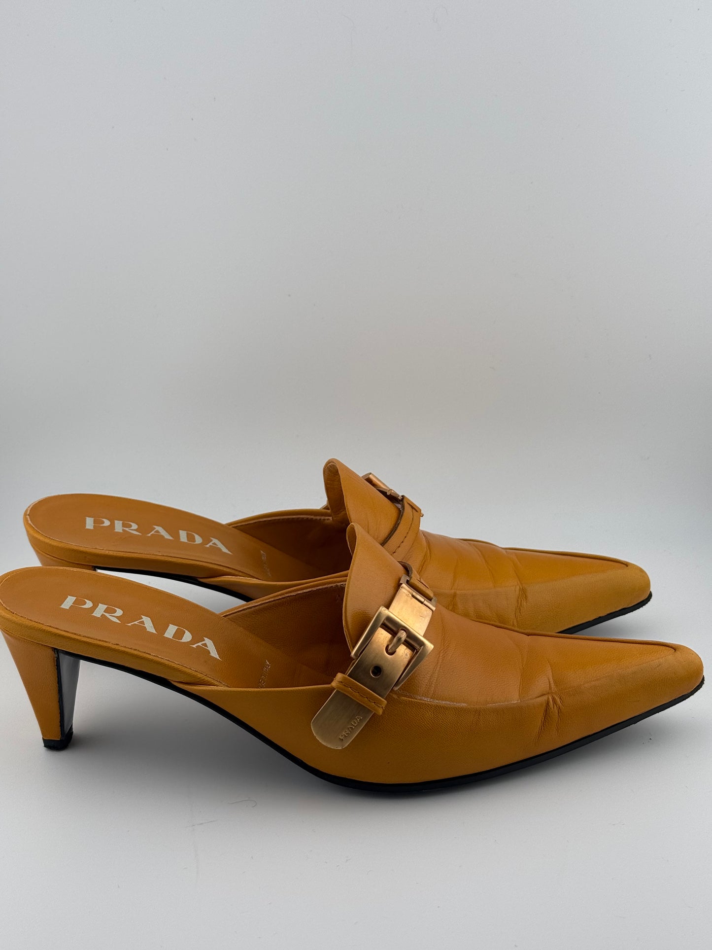Prada Mules with Kitten Heel (EUR 36)