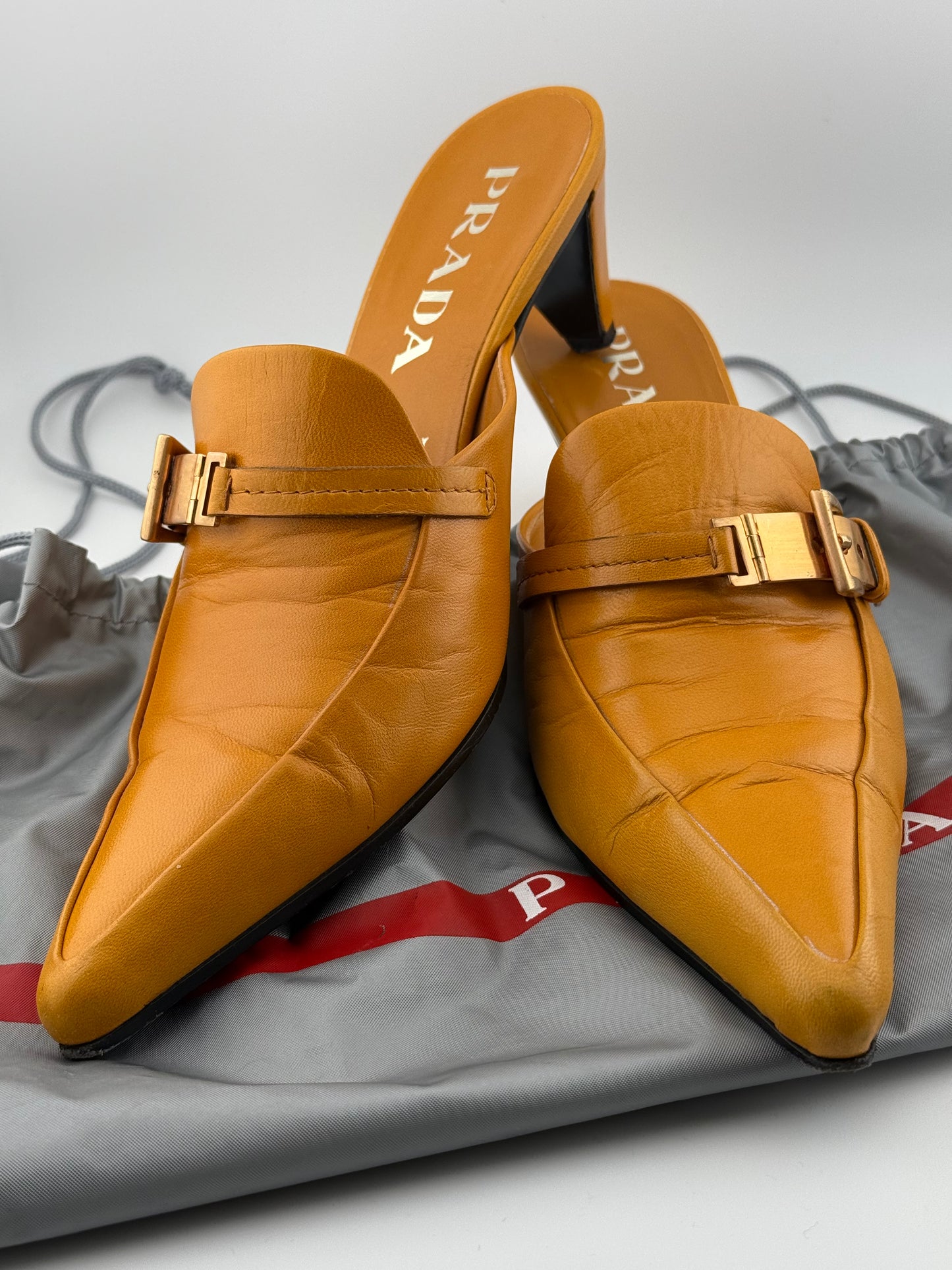 Prada Mules with Kitten Heel (EUR 36)