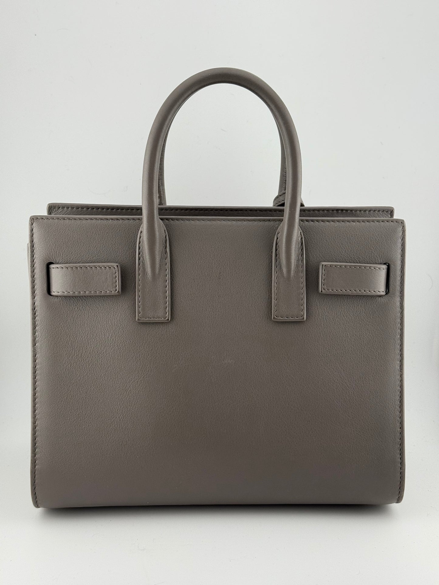 Saint Laurent Sac De Jour Nano Leather Tote – Grey