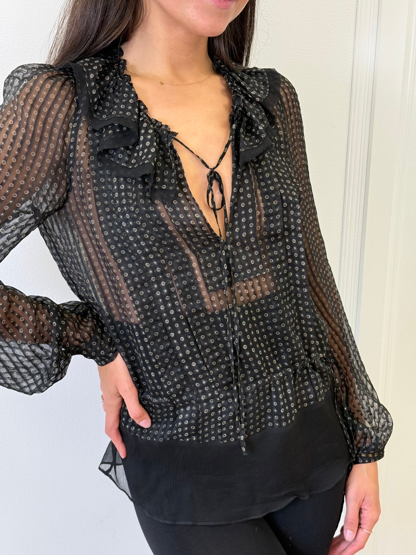 Chloé Blouse - Black (Size 36)