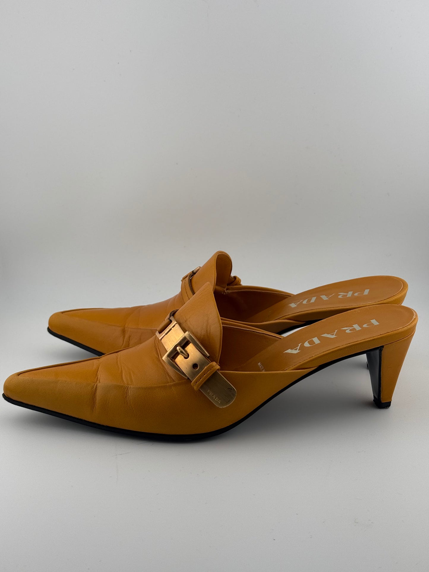 Prada Mules with Kitten Heel (EUR 36)