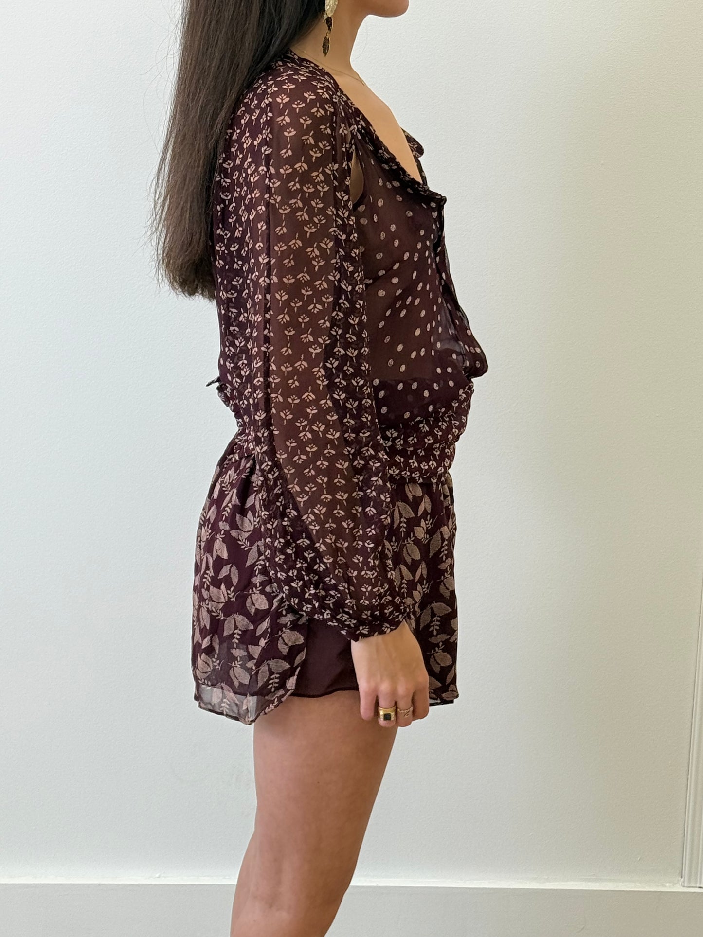 Isabel Marant Étoile Dress with Belt - Maroon (Size 36)