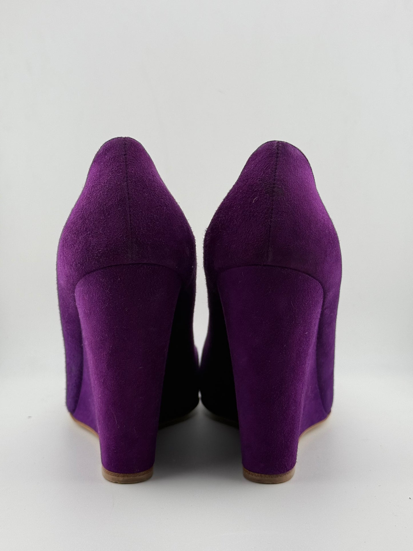 Miu Miu Wedged Court Shoes - Purple (Size 39)