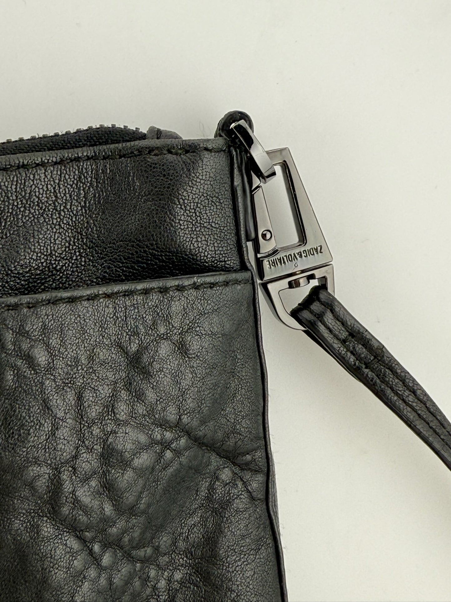 Zadig & Voltaire Clutch Bag with Cross Body Detachable Strap - Black