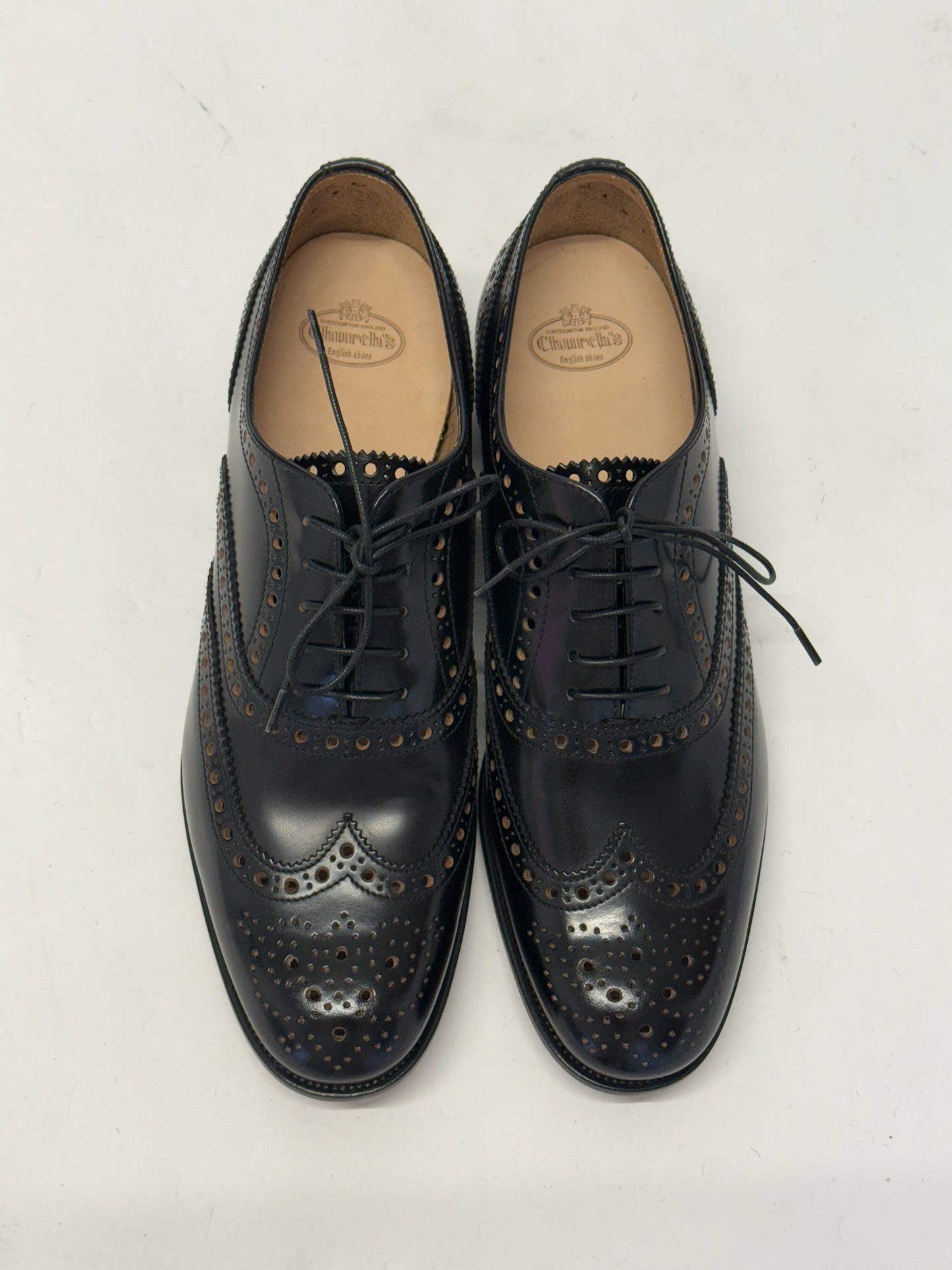 Church's Burwood WP Leather Oxford Brogues - Black (39.5 EUR)