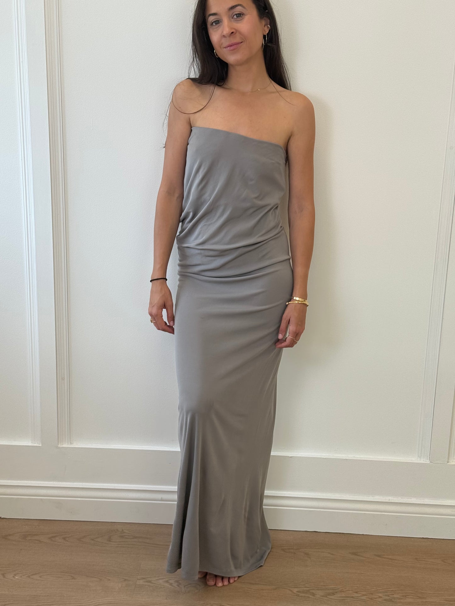 Christopher Esber Grey Strapless Dress (12)