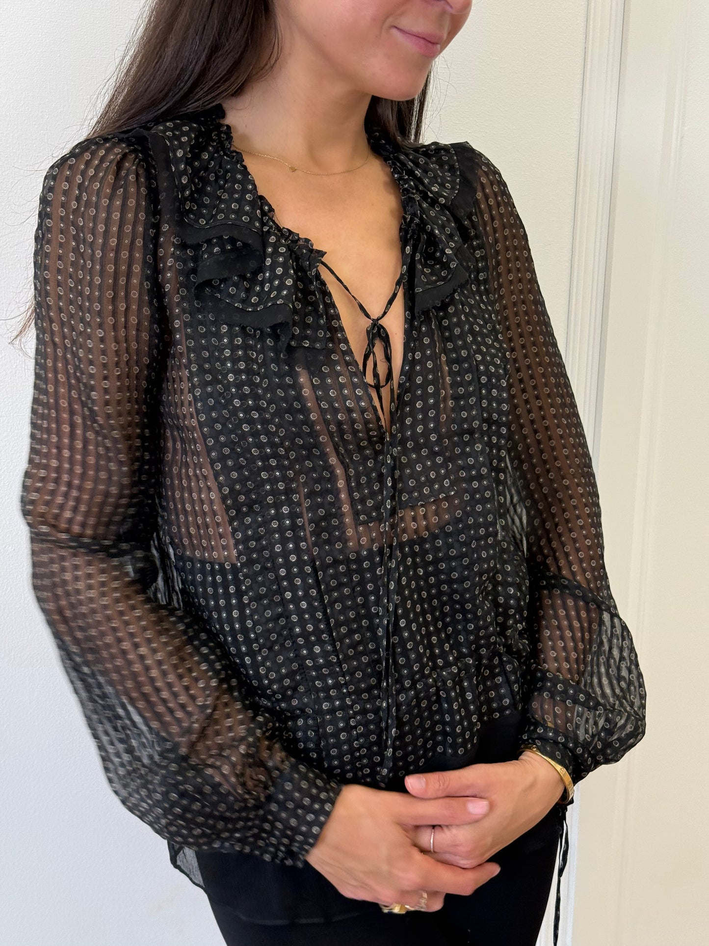 Chloé Blouse - Black (Size 36)