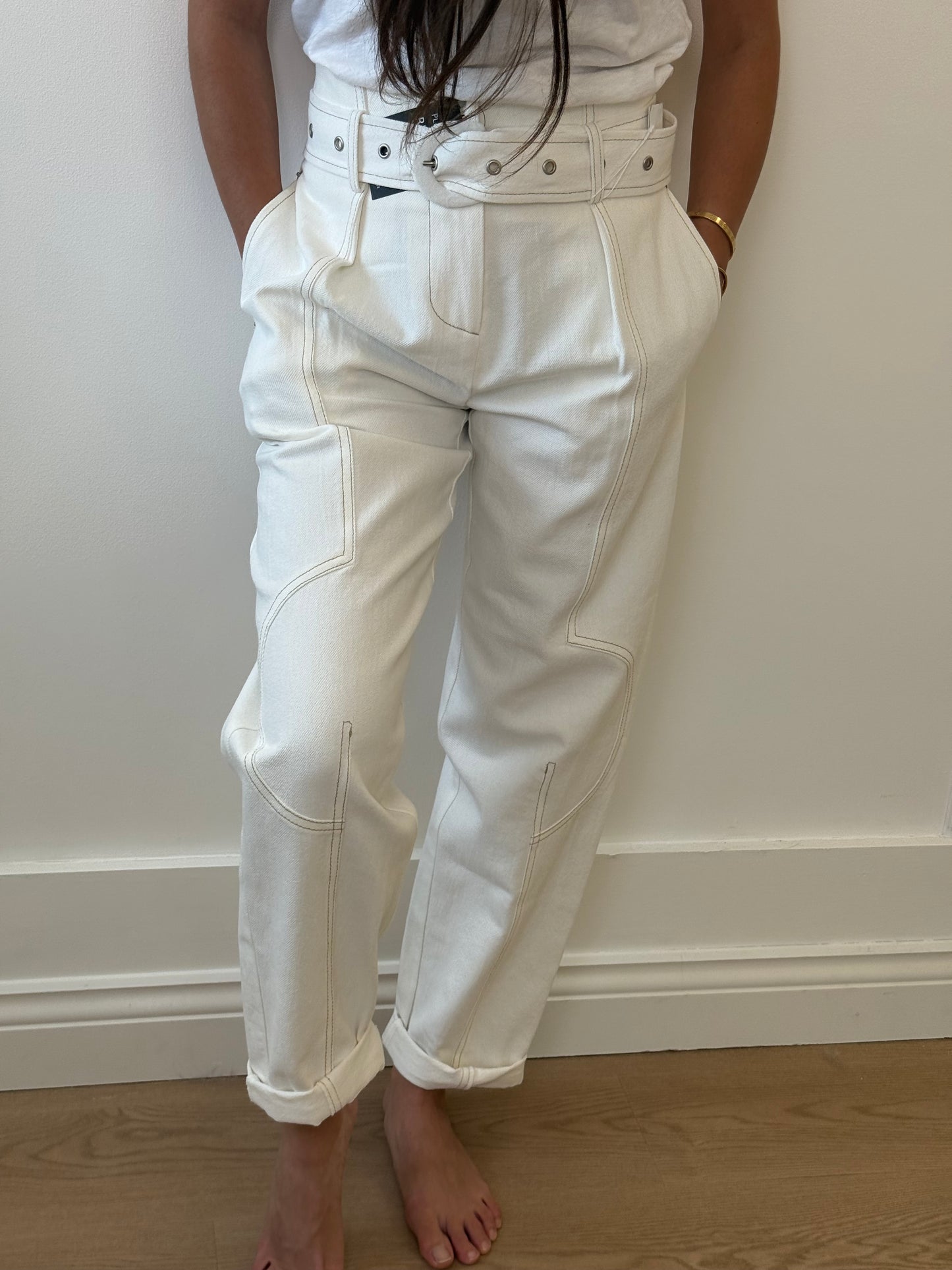 Low Classic Barrelled Leg Stitch Belt (M)