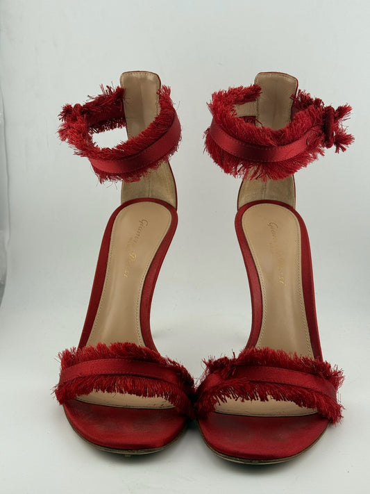 Gianvito Rossi Red Lola Sandals - Red (Size 38)
