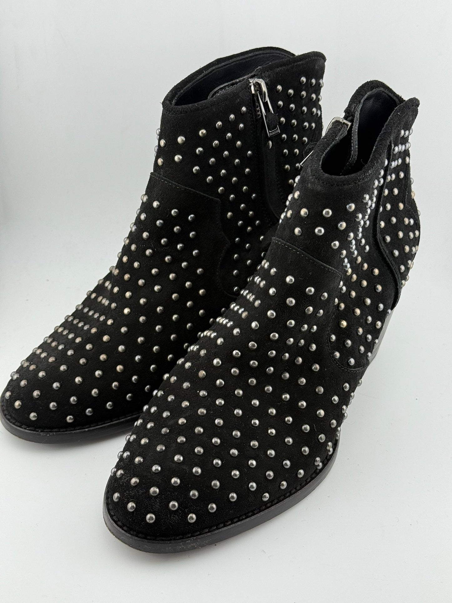 Zadig & Voltaire Studded Western Ankle Boots - Black (EUR 37)