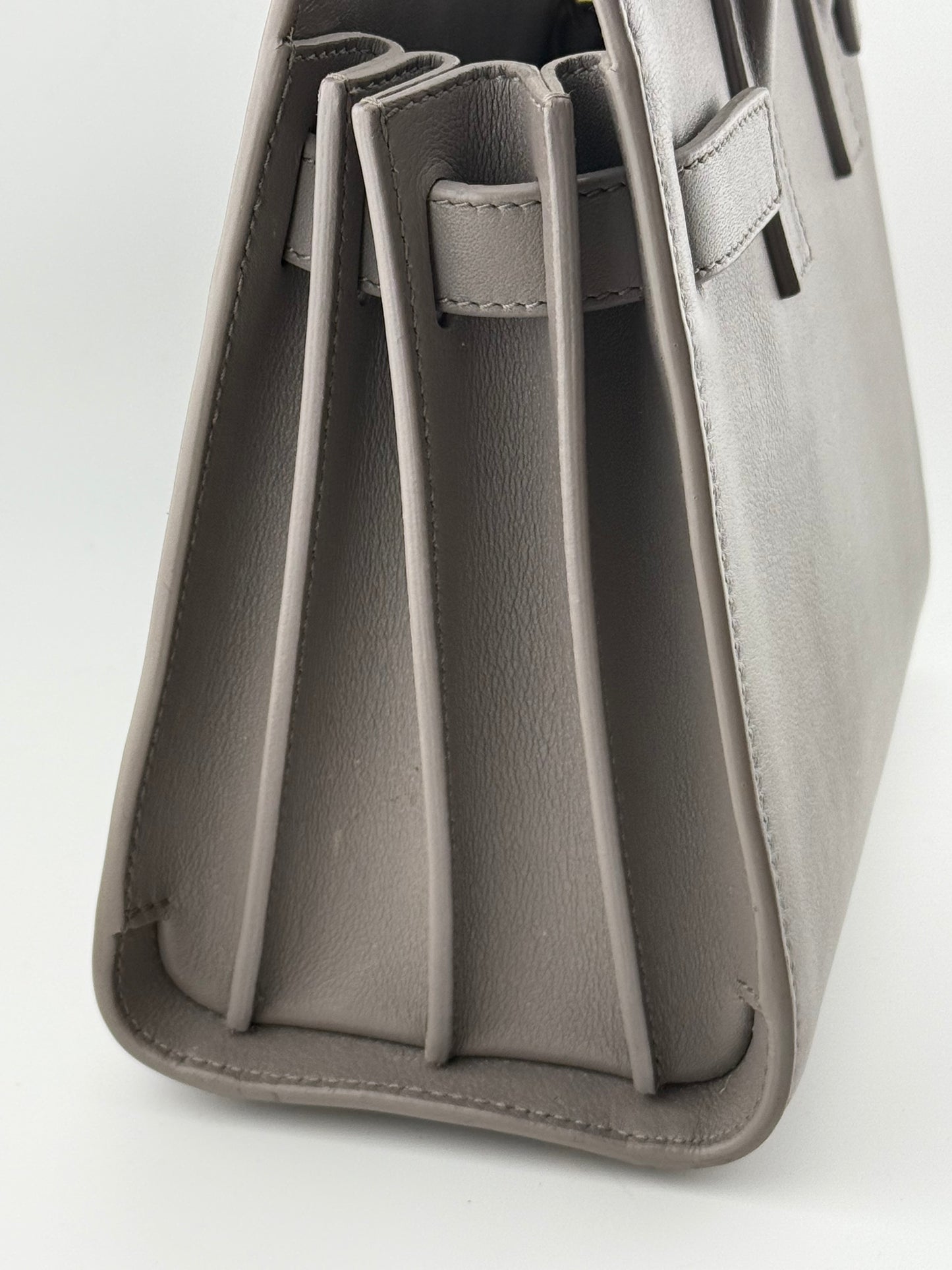 Saint Laurent Sac De Jour Nano Leather Tote – Grey