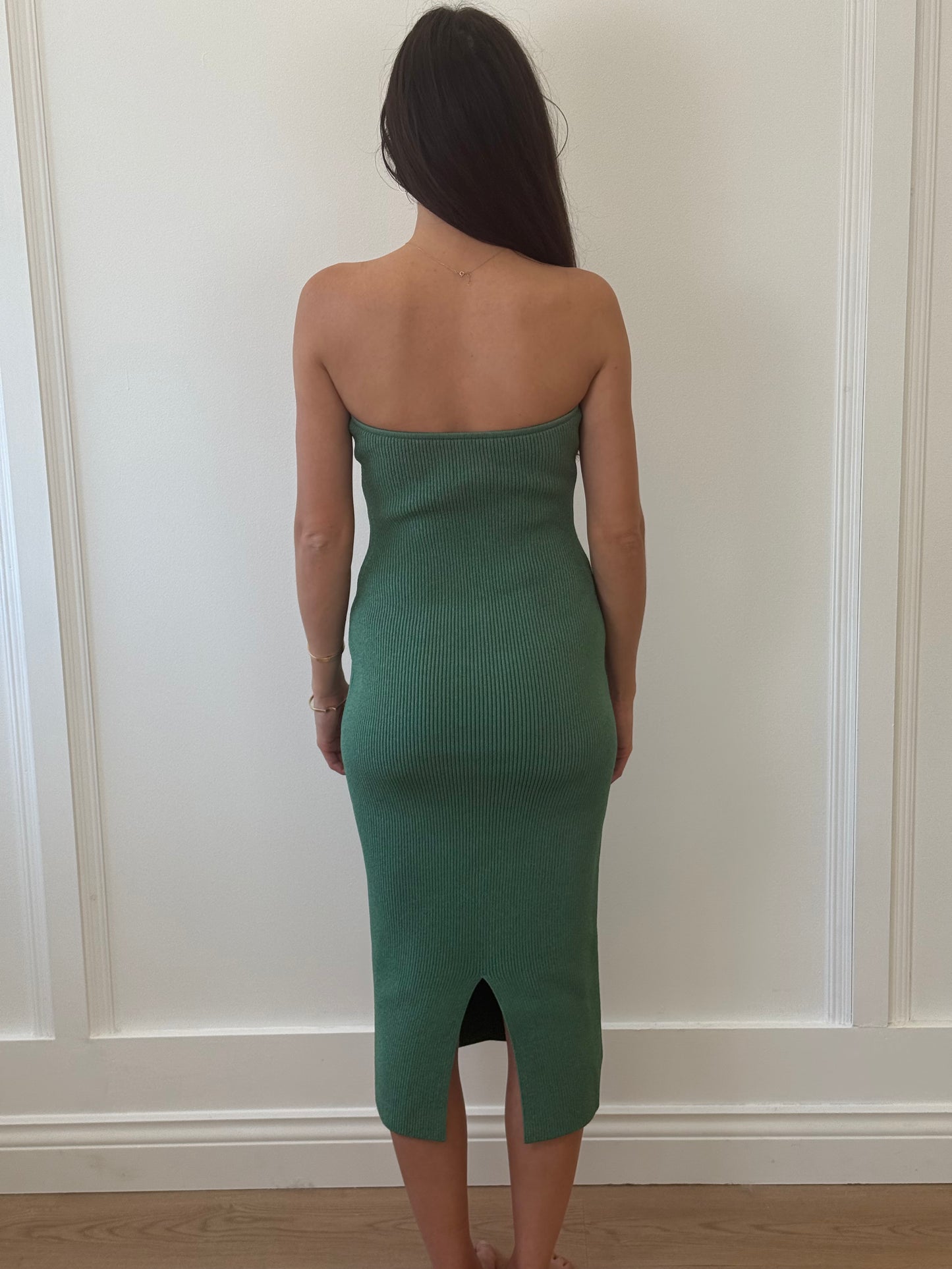 Galvan London Bustie Knit Ribbed Dress