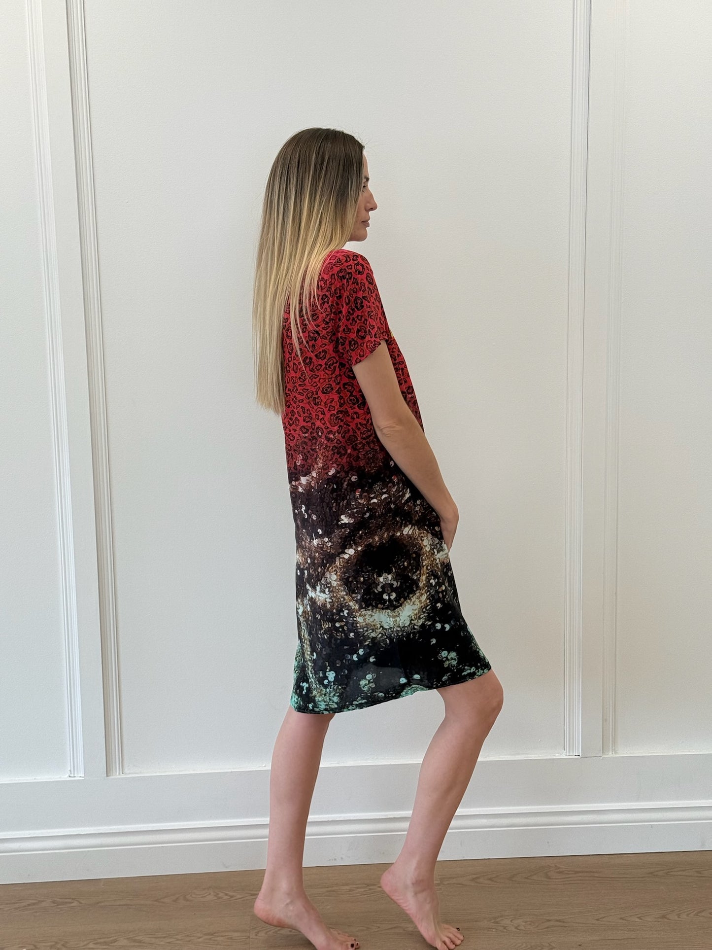 Deetz Multi Leopard Dress - Multi Leopard (S/M)