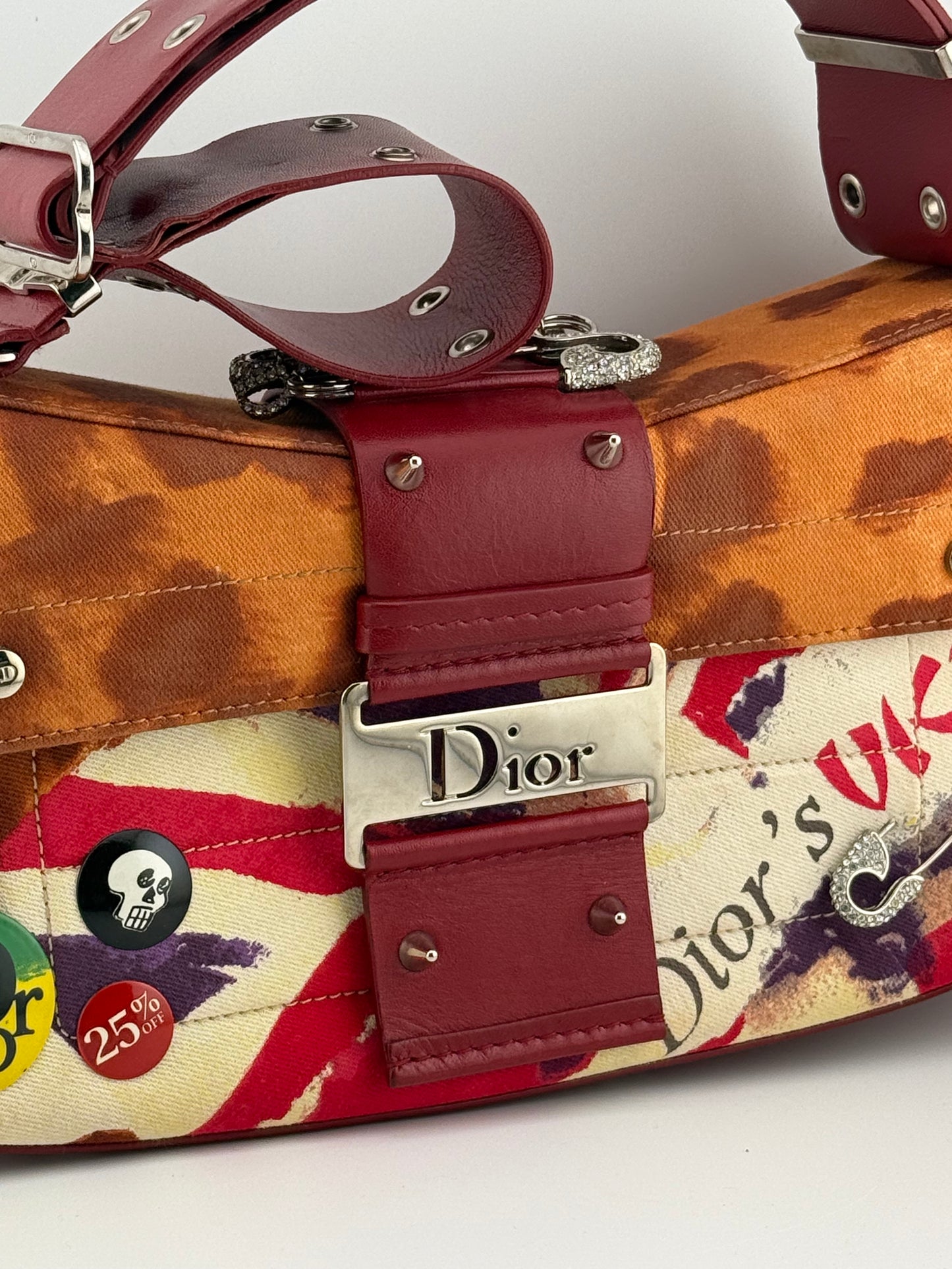 2003 Dior Limited Edition Street Chic Columbus Victim Shoulder Bag - Multi