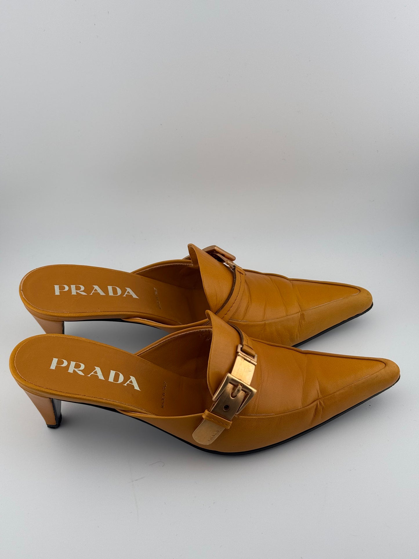 Prada Mules with Kitten Heel (EUR 36)