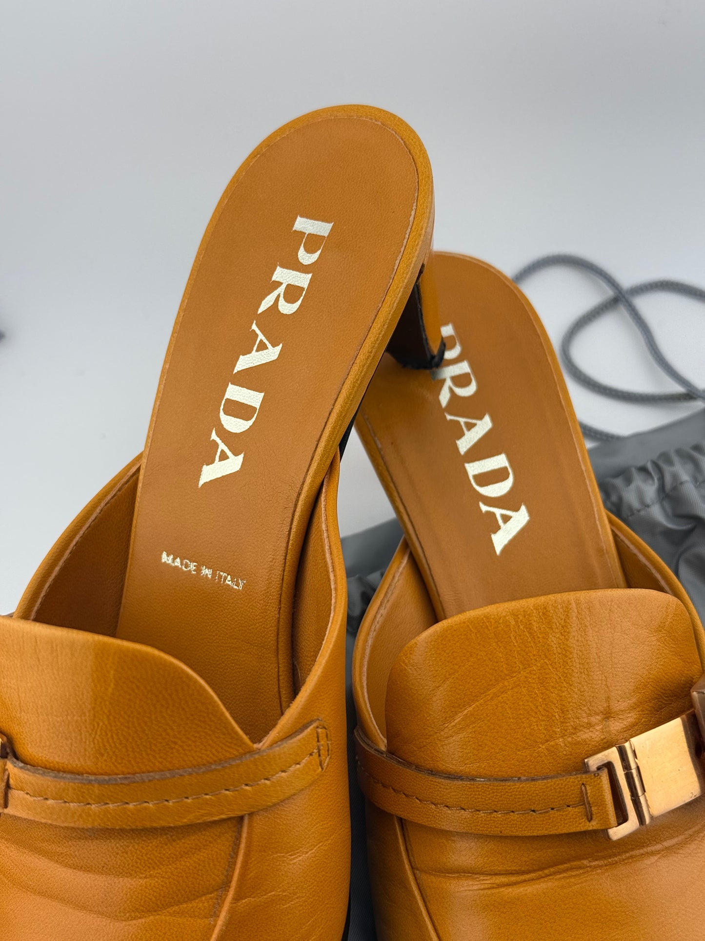 Prada Mules with Kitten Heel (EUR 36)