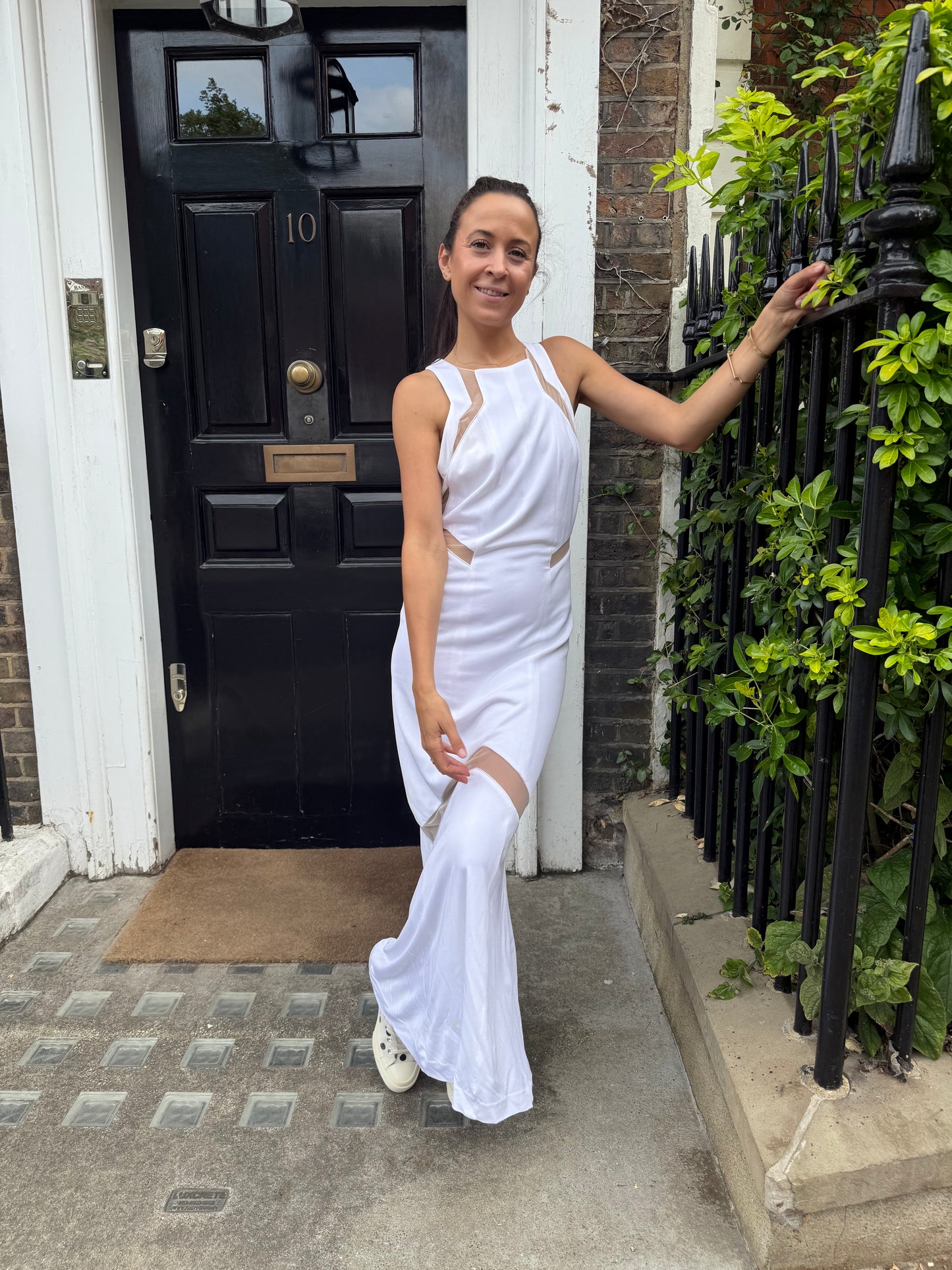 Galvan Gown w Sheer Cut Out & Fish Tail (FR38/UK10/US6)
