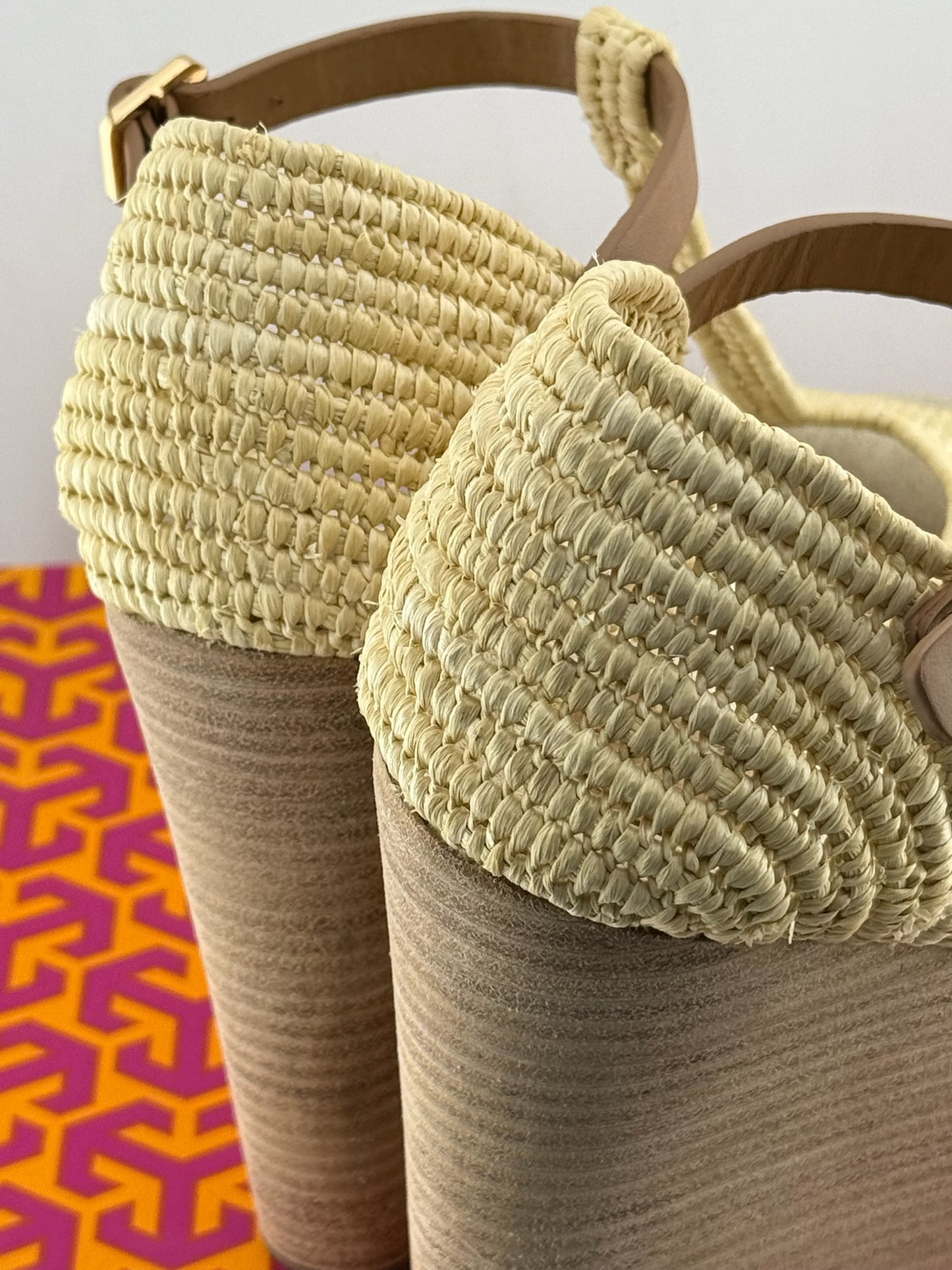 Tory Burch Natural Woven Wedges - Tan/Natural (EUR 37.5)