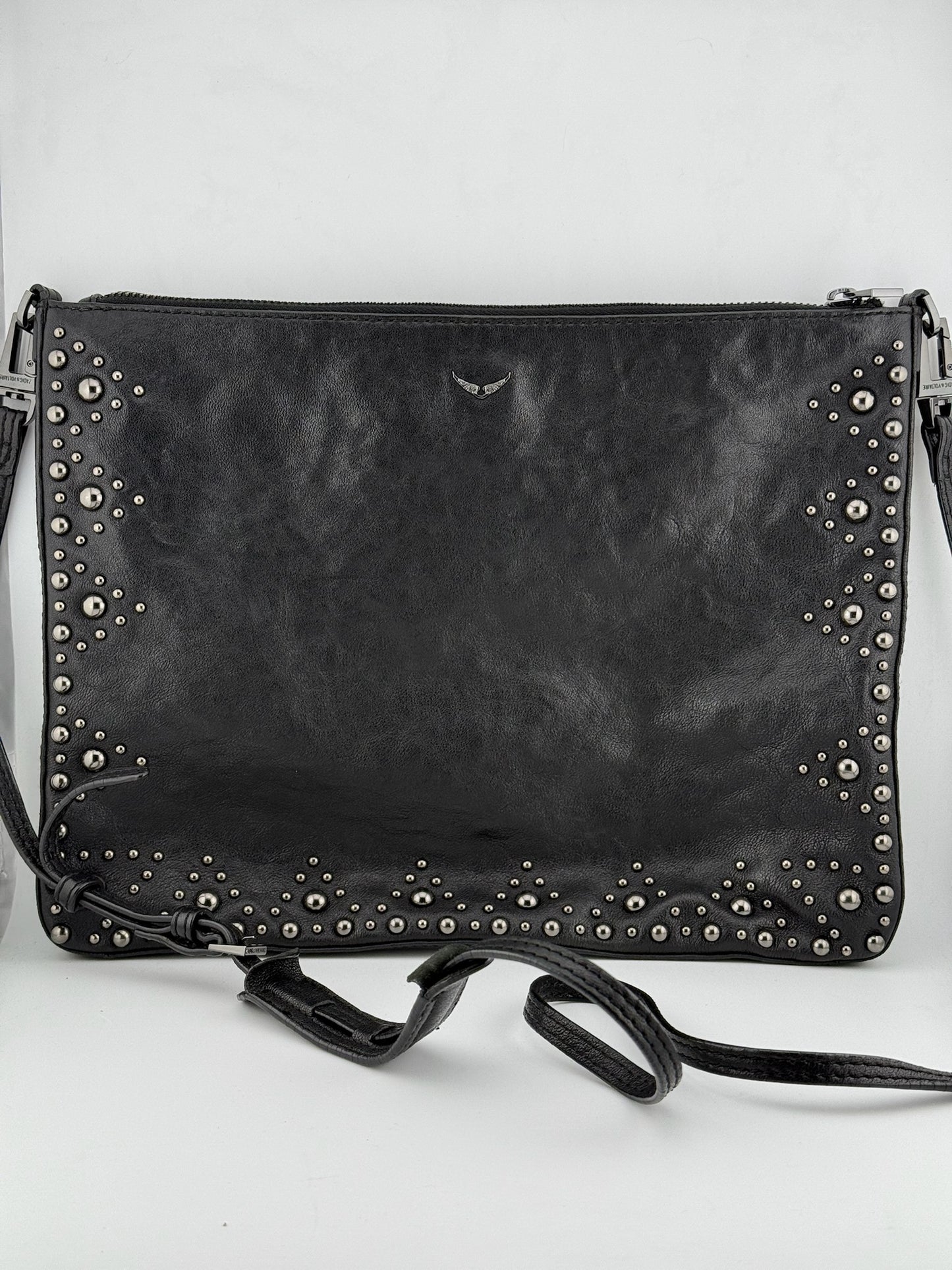 Zadig & Voltaire Clutch Bag with Cross Body Detachable Strap - Black