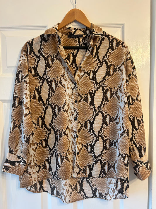M&S Collection Snake Print Shirt – Size 6