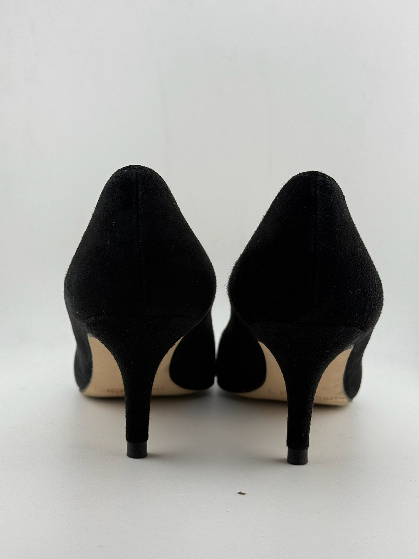 LK Bennett Lottie Pointed Court Shoes - Black Suede (EUR 37.5)