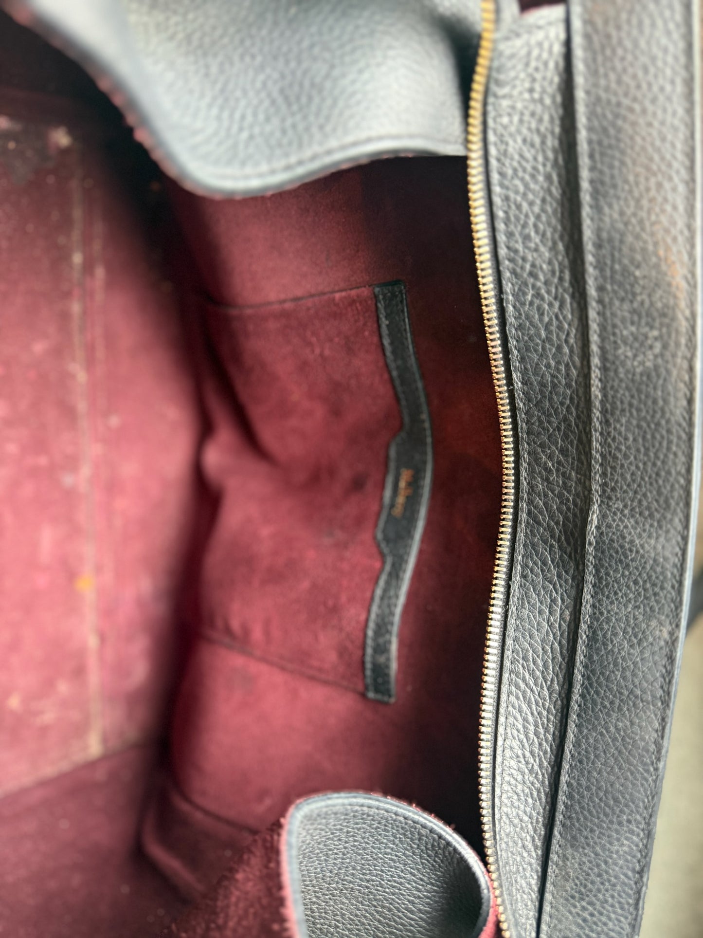 Mulberry Bayswater Zip Bag – Black Leather