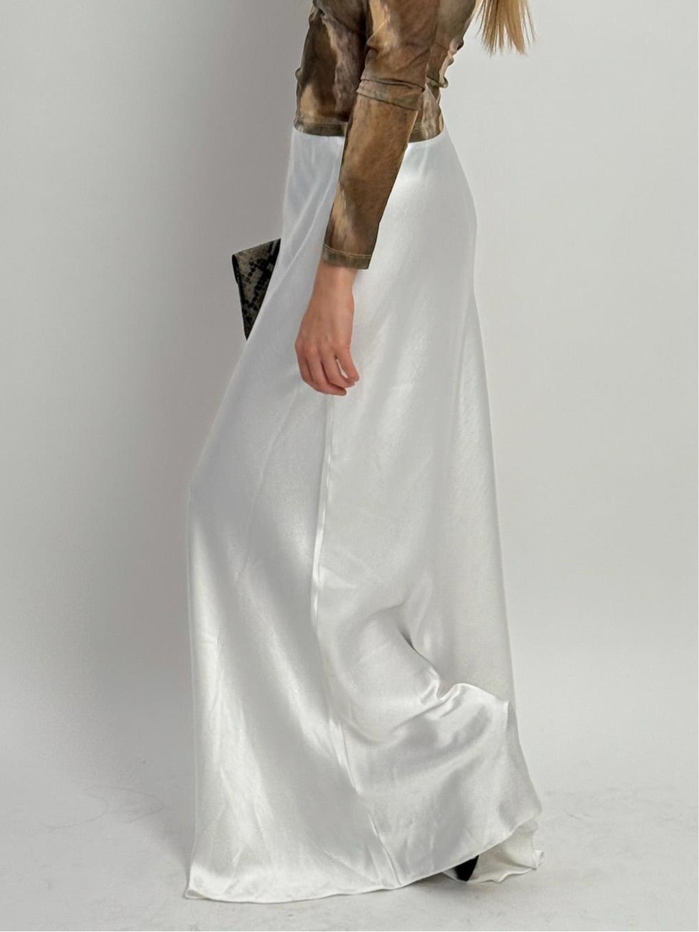 Self Portrait Billowing Maxi Skirt - White (Small)
