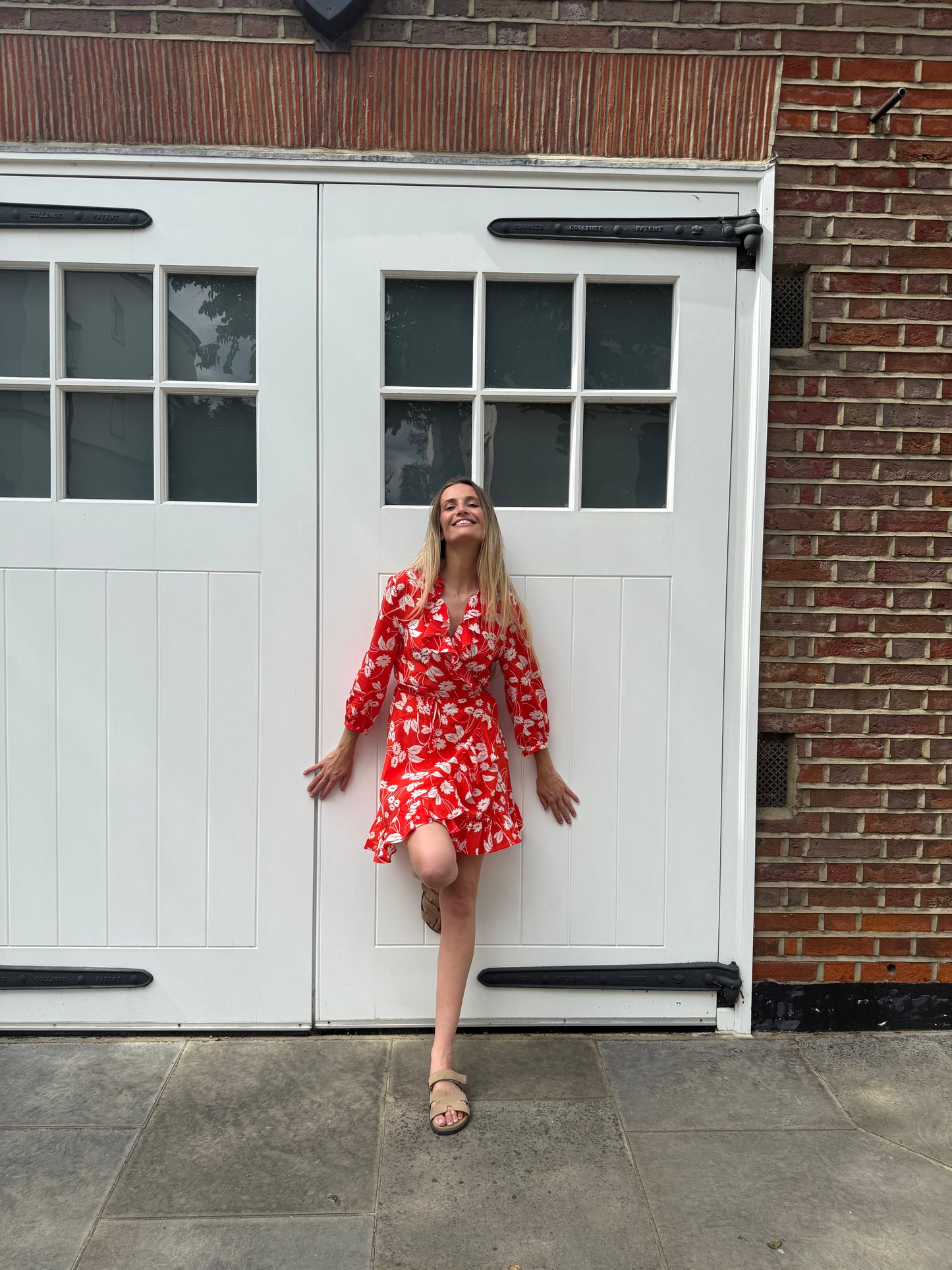 Rixo Floral Wrap-Around Dress (L)