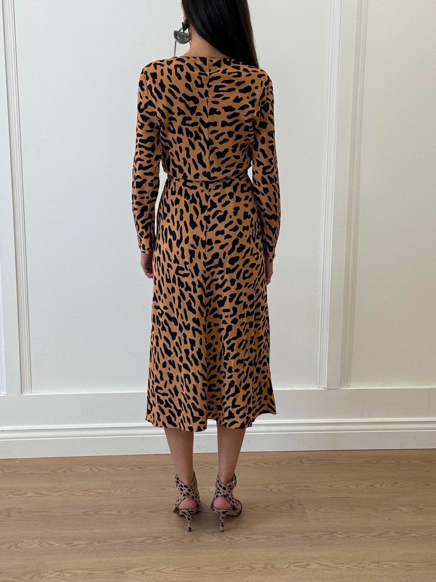 Diane Von Furstenberg Wrap Around Dress - Leopard (Size 2)