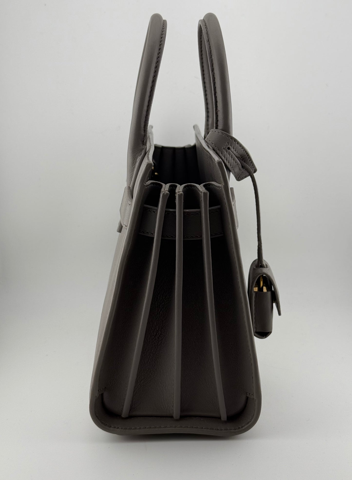 Saint Laurent Sac De Jour Nano Leather Tote – Grey